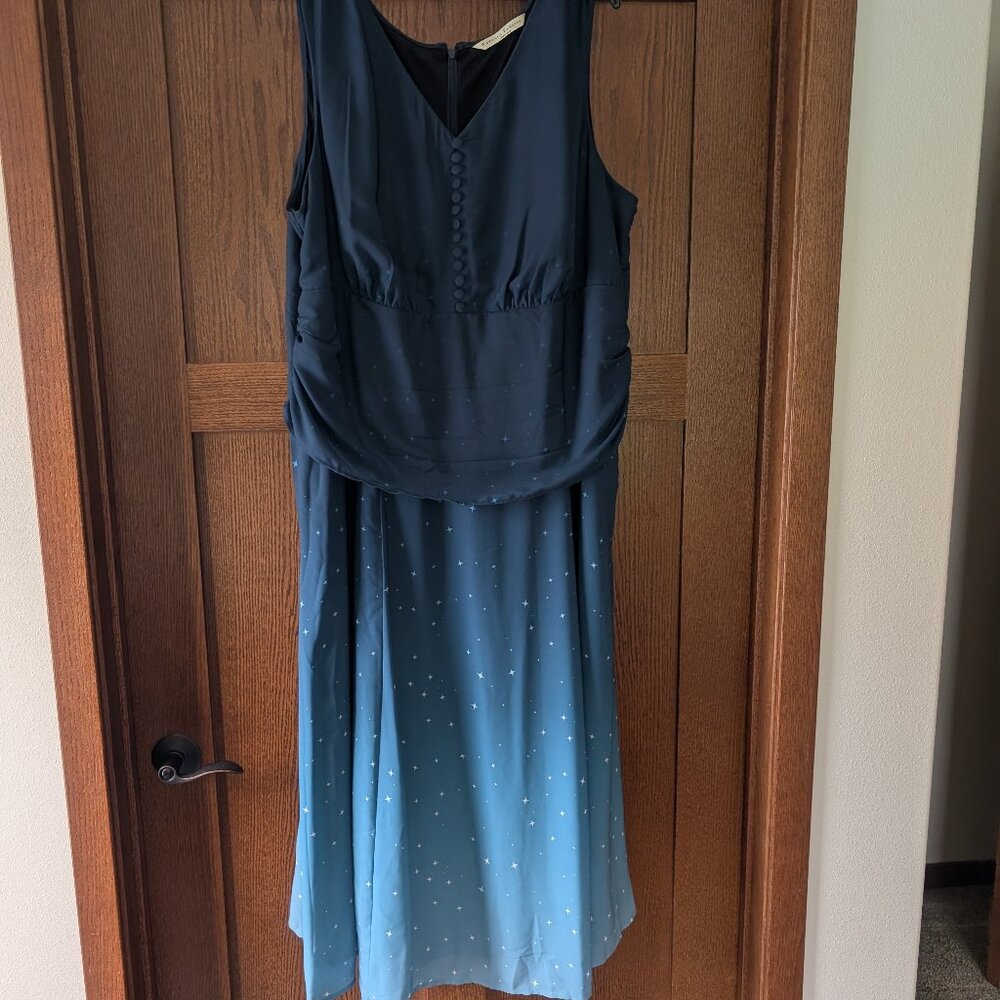 WAYWARD FANCIES Navy blue Ombre dress size 24W, tea length
